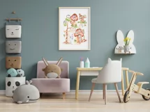 Watercolor magic mushroom house clipart. Cute hedgehogs Product Image 3
