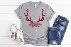 Antlers SVG File - Antlers with Flowers SVG Cut File Product Image 5