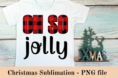 Oh so jolly. Christmas Sublimation Design. PNG files Product Image 3