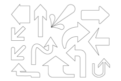 Arrow SVG Bundle Outline Direction Icon Set Vector Product Image 1