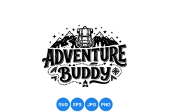 Hand Drawn Adventure Buddy Outdoor SVG Design Product Image 1