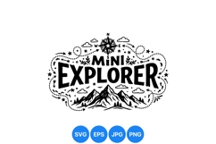 Hand Drawn Mini Explorer Adventure Clipart Design Product Image 1