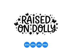 Hand Lettered Raised On Dolly SVG Design Clipart Product Image 1