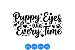 Cute Puppy Eyes Dog Quote SVG Design Product Image 1
