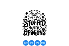 Funny Cute Hamster Quote Cartoon SVG Design Product Image 1