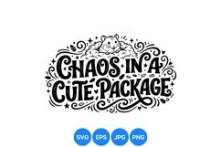 Funny Cute Hamster Typography Illustration SVG Product Image 1