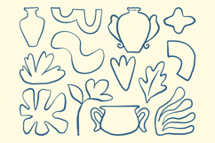 Hand Drawn Boho Abstract Organic Shape Bundle Set Product Image 1