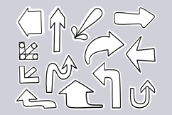Hand Drawn Arrow SVG Bundle Set Pack Product Image 1