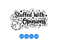 Hand Drawn Cute Hamster Quote Illustration Design Product Image 1