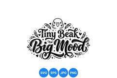 Cute Bird Phrase SVG Illustration For Crafts Product Image 1