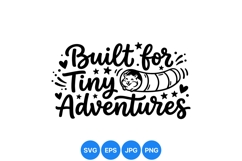 Hand Lettered Tiny Adventures Animal Svg Design Product Image 1
