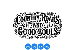 Rustic Typography Illustration With Country Quote Product Image 1