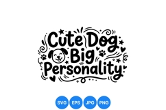 Hand Drawn Cute Dog Personality Vector Design Product Image 1