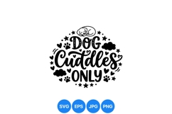 Cute Dog Cuddles Svg Design For Pet Lovers Product Image 1