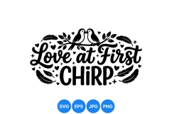 Love At First Chirp Romantic Bird Clipart Product Image 1