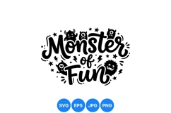 Playful Cute Monster SVG Illustration Design Product Image 1