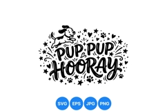 Cute Playful Puppy Dog Illustration Art Design Product Image 1