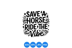 Hand Lettered Western Typography Clipart Design Product Image 1