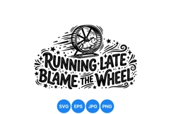 Funny Hamster Running Late SVG Illustration Design Product Image 1