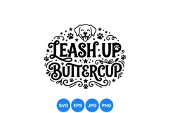 Leash Up Dog Paw SVG Design For Tees And Crafts Product Image 1