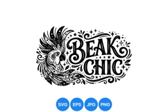 Hand Drawn Ornamental Bird Typography Design Product Image 1