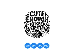Cute Animal Motivational Quote SVG Design Product Image 1