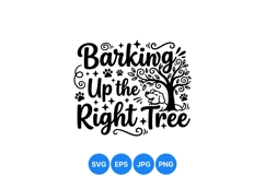 Cute Dog Barking Up The Right Tree Design Product Image 1