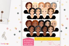 Girl clipart avatar, female logo, social brand LVB69 Violet Product Image 2