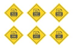 Set Of File Formats Icons Product Image 1