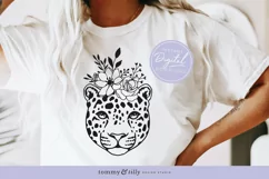 Flower Leopard No.3 SVG Cut File for Cricut and Silhouette Product Image 2