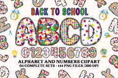 Back to School Alphabet png, letters doodle, school clipart Product Image 1