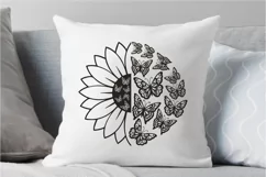 Sunflower Butterfly SVG PNG EPS DXF Flower SVG Sunflower SVG Product Image 7