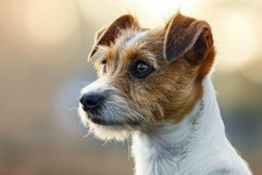 Serene jack russell terrier portrait at sunset Product Image 1