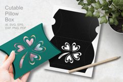 Shamrock Shape Holes Cuttable Pillow Box for Small Gifts SVG Product Image 2