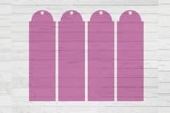 2 x 7 round top bookmark template svg dxf png ai files Product Image 1