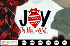 Joy to the world SVG, Christmas svg, ornament cut file Product Image 1