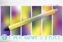 Ombre Epoxy Pen Wrap Mardi Gras Gradient Sublimation Designs Product Image 1