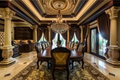Opulent dining room interior with chandelier Product Image 1