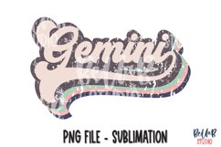 Retro Gemini Sublimation Design Product Image 1