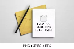I love you more than toilet paper lettering Product Image 3