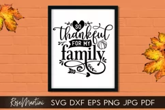 So Thankful For My Family Thanksgiving Turkey Day Product Image 8