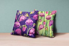 seamless watercolor flower patterns digital paper Product Image 9