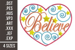 Believe|Faith Embroidery Design Product Image 1