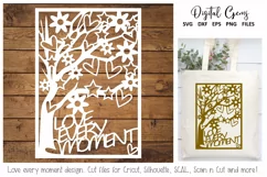 Love every moment paper cut design. SVG / DXF / PNG / EPS Product Image 1