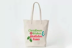 Christmas Wishes & Mistletoe Kisses SVG - Christmas Cut File Product Image 8