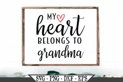 My Heart Belongs To Grandma SVG Product Image 1