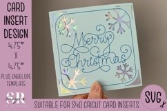 Christmas insert card | Paper cutting | Cricut S40 card SVG Product Image 1