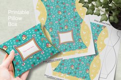 Printable Teal Blue Pillow Box for Small Favors Print n Cut Product Image 1