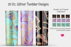 Glitter Tumbler Sublimation. Agate Tumbler Seamless Design Product Image 3