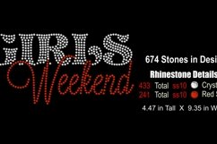 Girls Weekend Rhinestone SVG Template Product Image 2